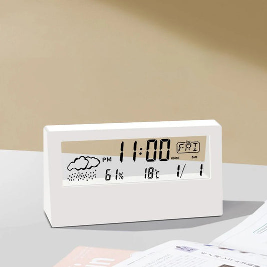 Thermo-Hygrometer Clock with Creative Weather Display | Electronic Alarm Clock